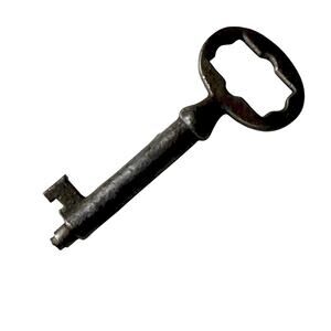 Solid Barrel Skeleton Key No Mark Vintage For Furniture Doos Jewelry Box 2"